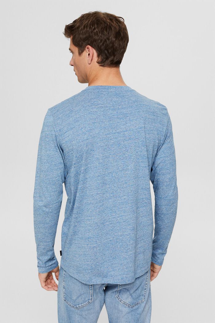 Jersey longsleeve van 100% katoen, BLUE, detail image number 3