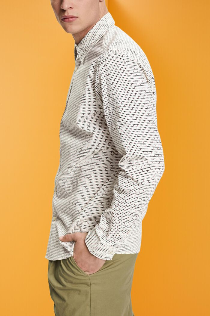 Slim fit-overhemd met patroon all-over, ICE, detail image number 4