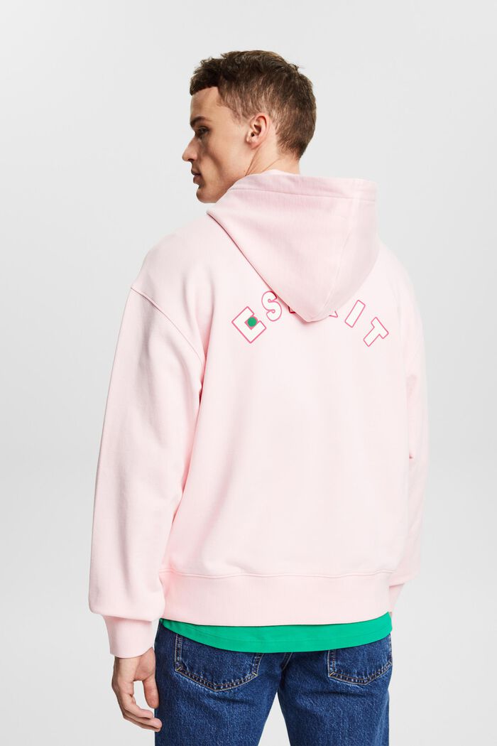 Katoenen hoodie met logo, PASTEL PINK, detail image number 3