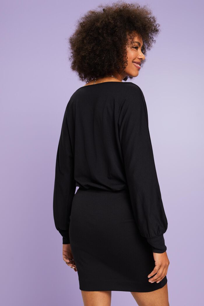 Jersey mini-jurk, BLACK, detail image number 2