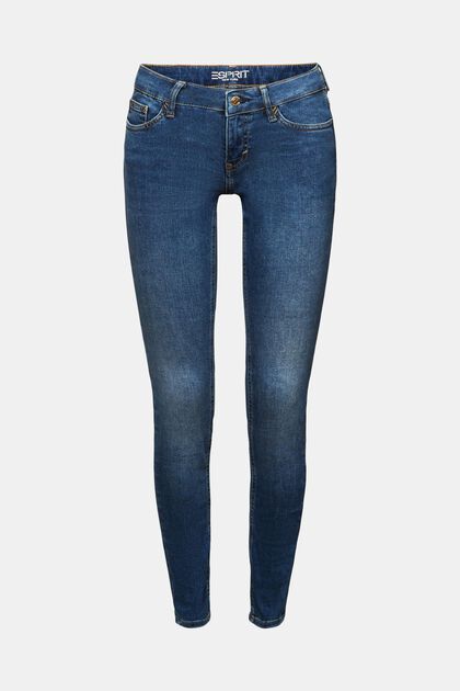 Gerecycled: skinny jeans met lage taille