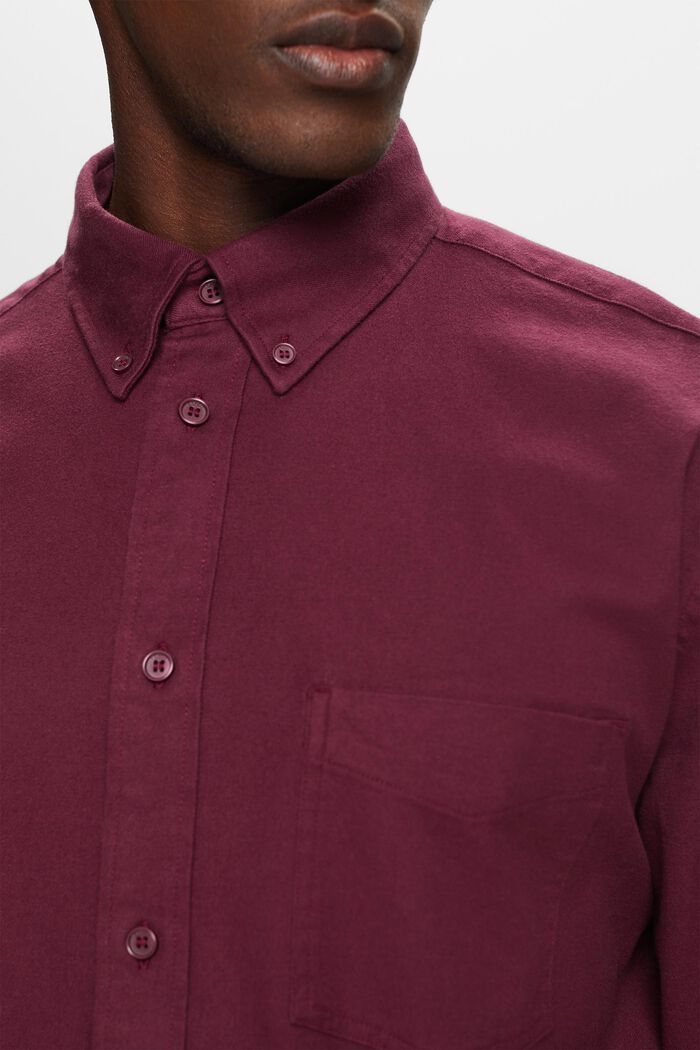 Twill regular fit-overhemd, AUBERGINE, detail image number 3