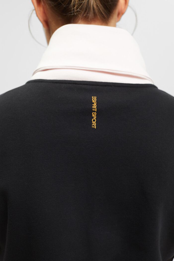 Jersey vest met rits, BLACK, detail image number 2