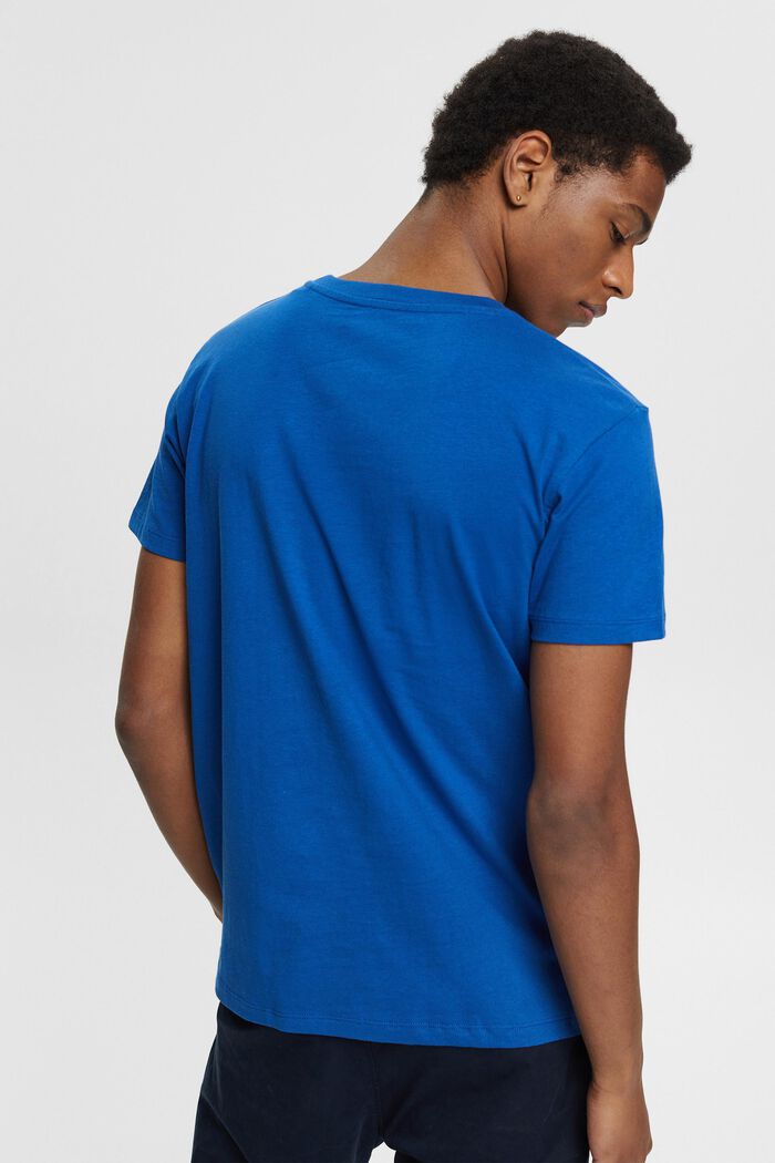 Jersey shirt van 100% katoen, BRIGHT BLUE, detail image number 3