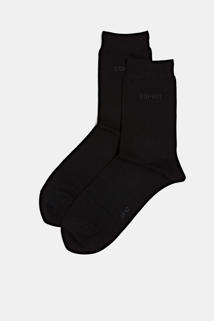 Set van 2 paar sokken in een gemêleerde look, BLACK, detail image number 2