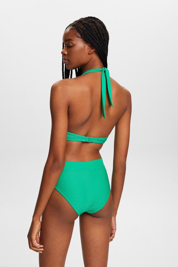 Gerecycled: gestructureerde bikinitop met beugels, GREEN, detail image number 2