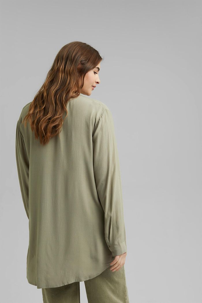 CURVY blouse van LENZING™ ECOVERO™, LIGHT KHAKI, detail image number 3