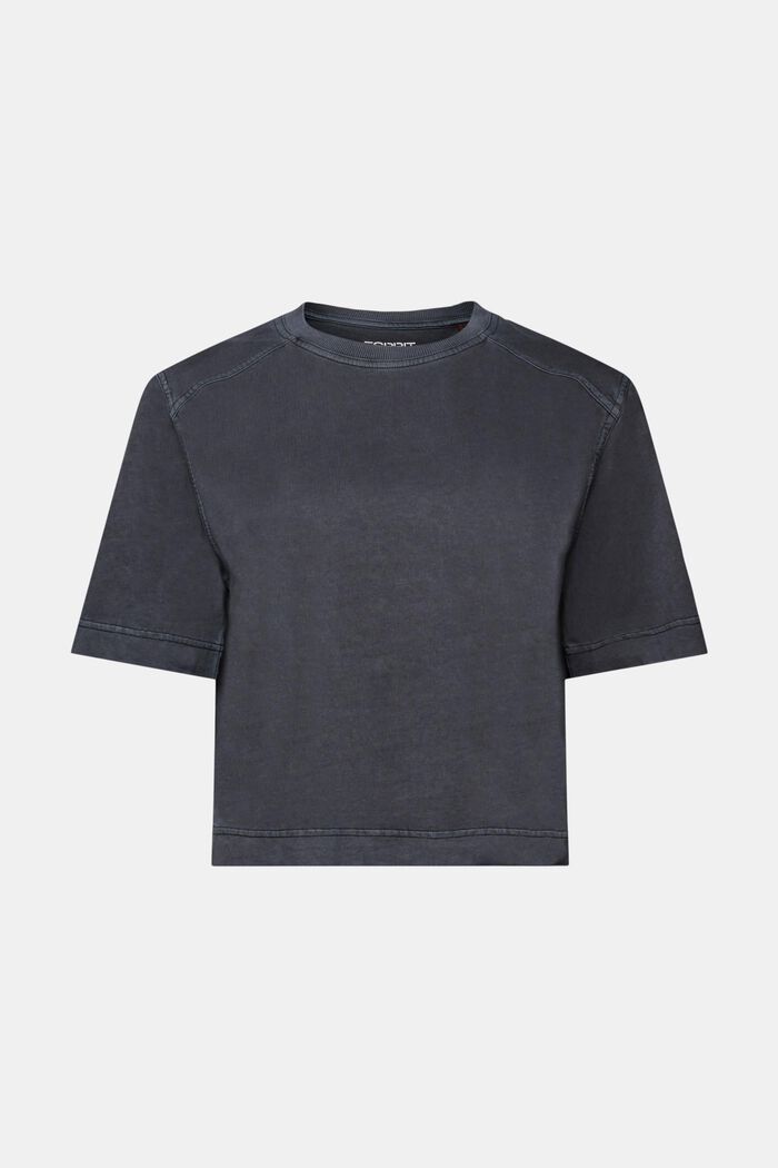 Boxy katoenen T-shirt, BLACK, detail image number 7