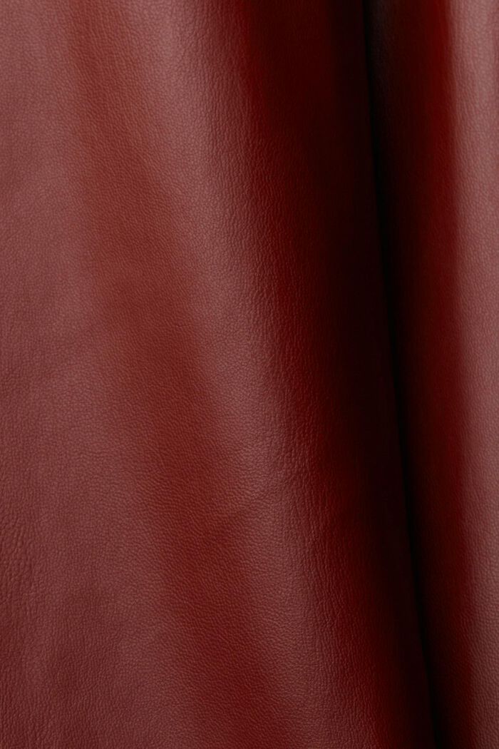 Cropped broek van imitatieleer, BORDEAUX RED, detail image number 6