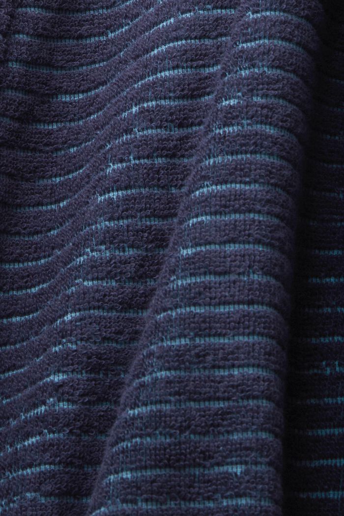 Badjas met gestructureerde strepen, NAVY BLUE, detail image number 4