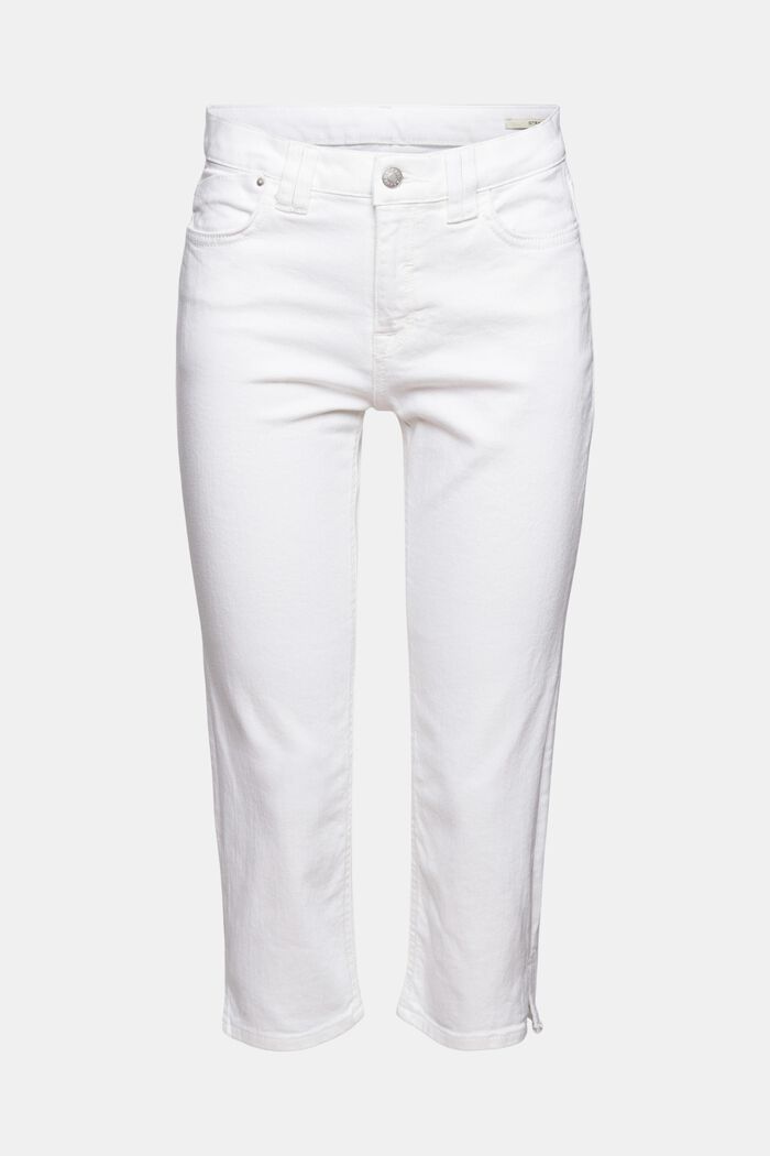 Jeans met caprilengte, WHITE, detail image number 5