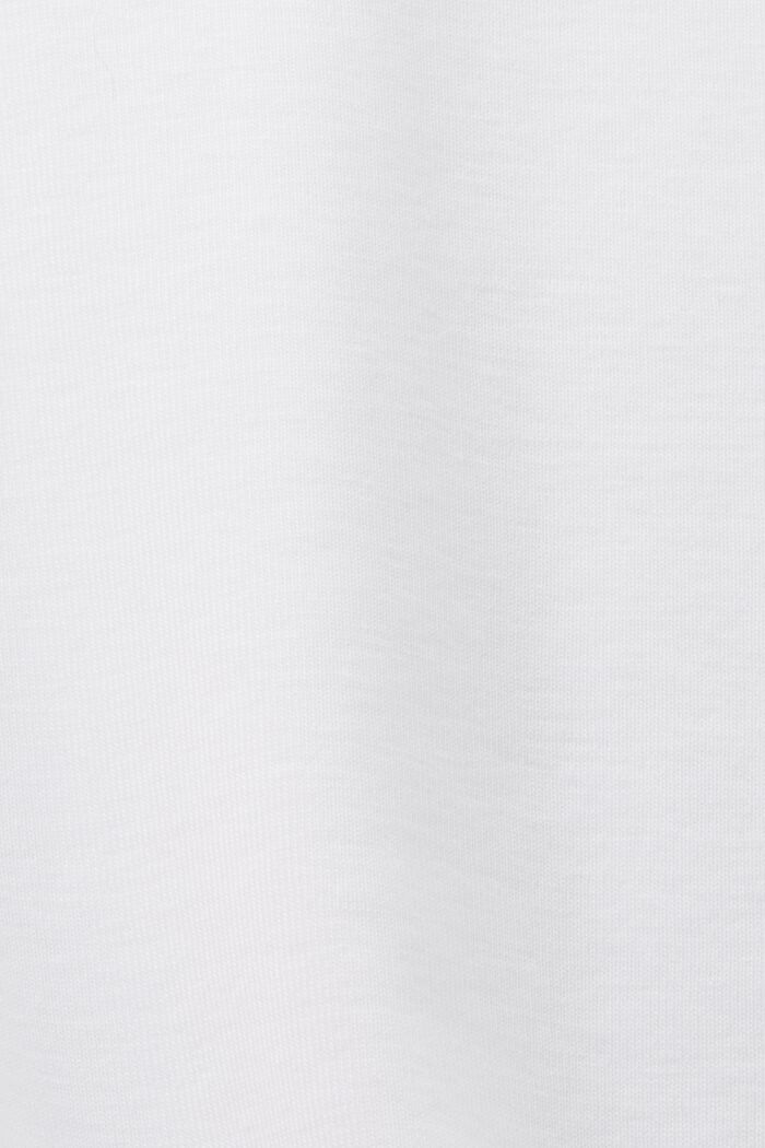 Jersey top van organic cotton, WHITE, detail image number 5