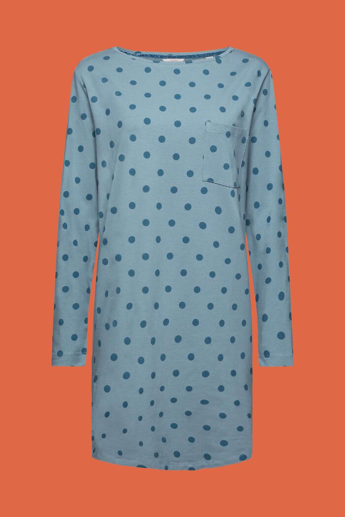 Nachthemd met polkadots, NEW  TEAL BLUE, detail image number 5
