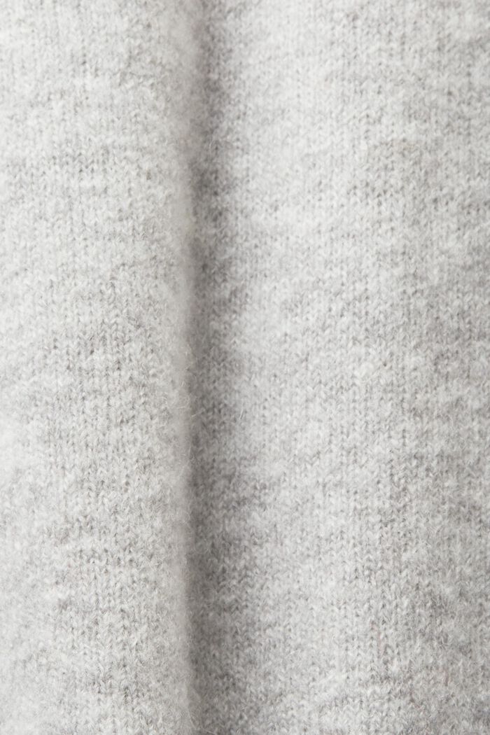 Gebreide trui met blousonmouwen, LIGHT GREY, detail image number 5