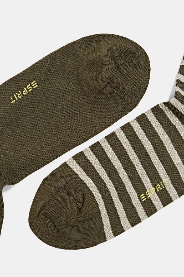 2 paar grofgebreide sokken, THYME, detail image number 1