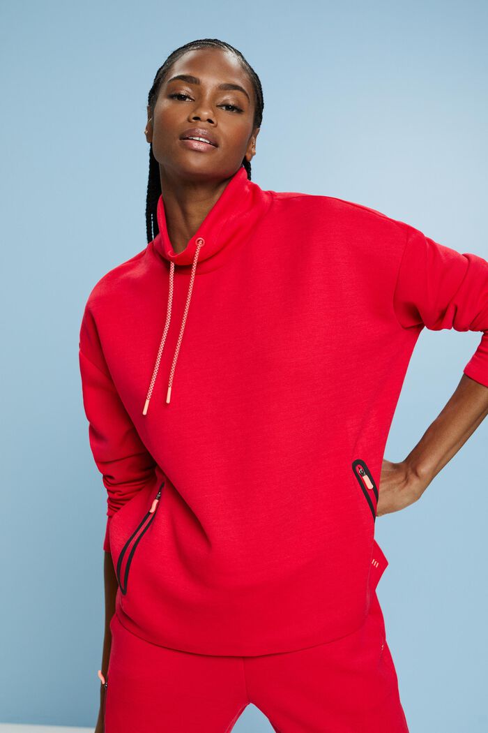 Sportief sweatshirt, RED, detail image number 0