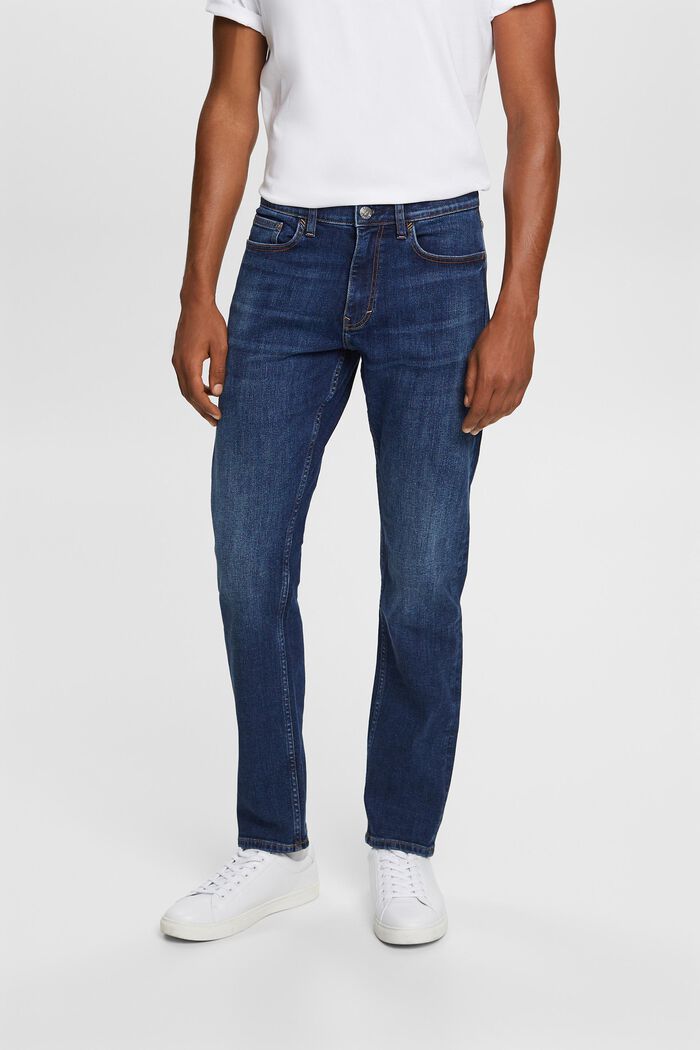 Slim fit-jeans met stretch, BLUE LIGHT WASHED, detail image number 0