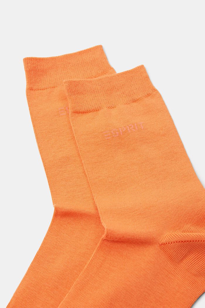 Set van 2 paar sokken met gebreid logo, organic cotton, FIRE, detail image number 2