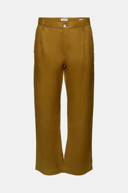 Rechte vintage broek van linnen en katoen
