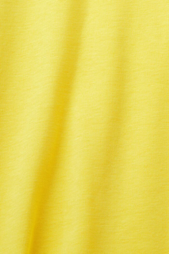 T-shirt van katoenen jersey met logo, YELLOW, detail image number 5