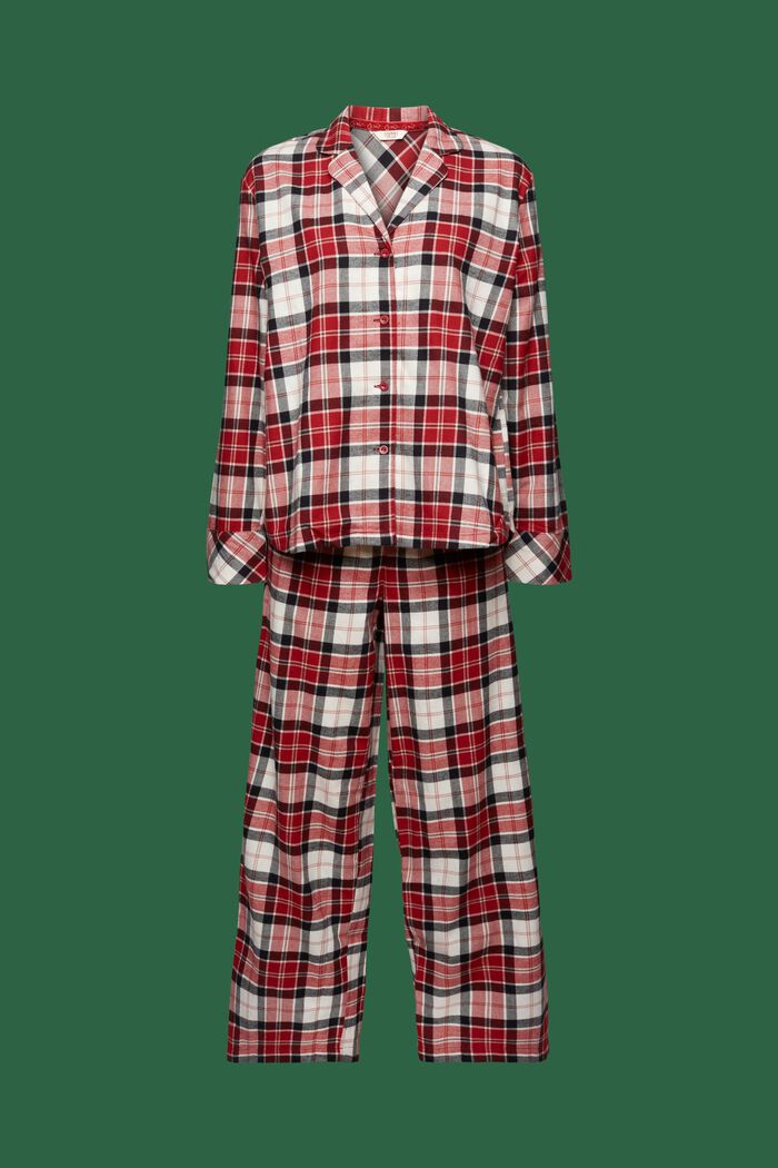 Geruite flanellen pyjama, NEW RED, detail image number 5