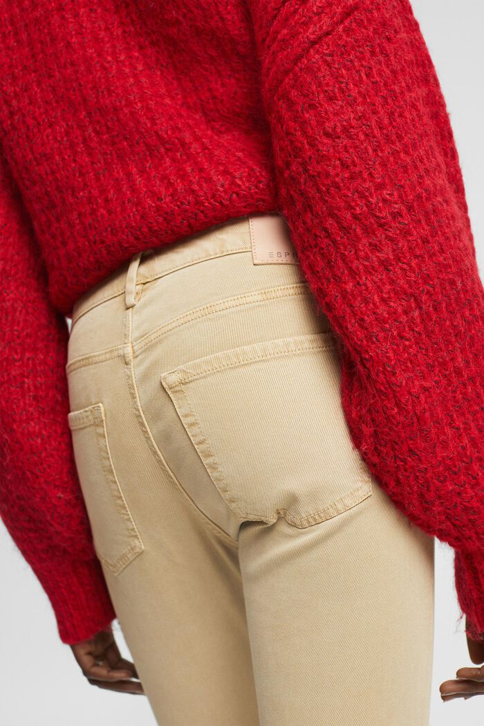 Mid rise skinny jeans, CREAM BEIGE, detail image number 2