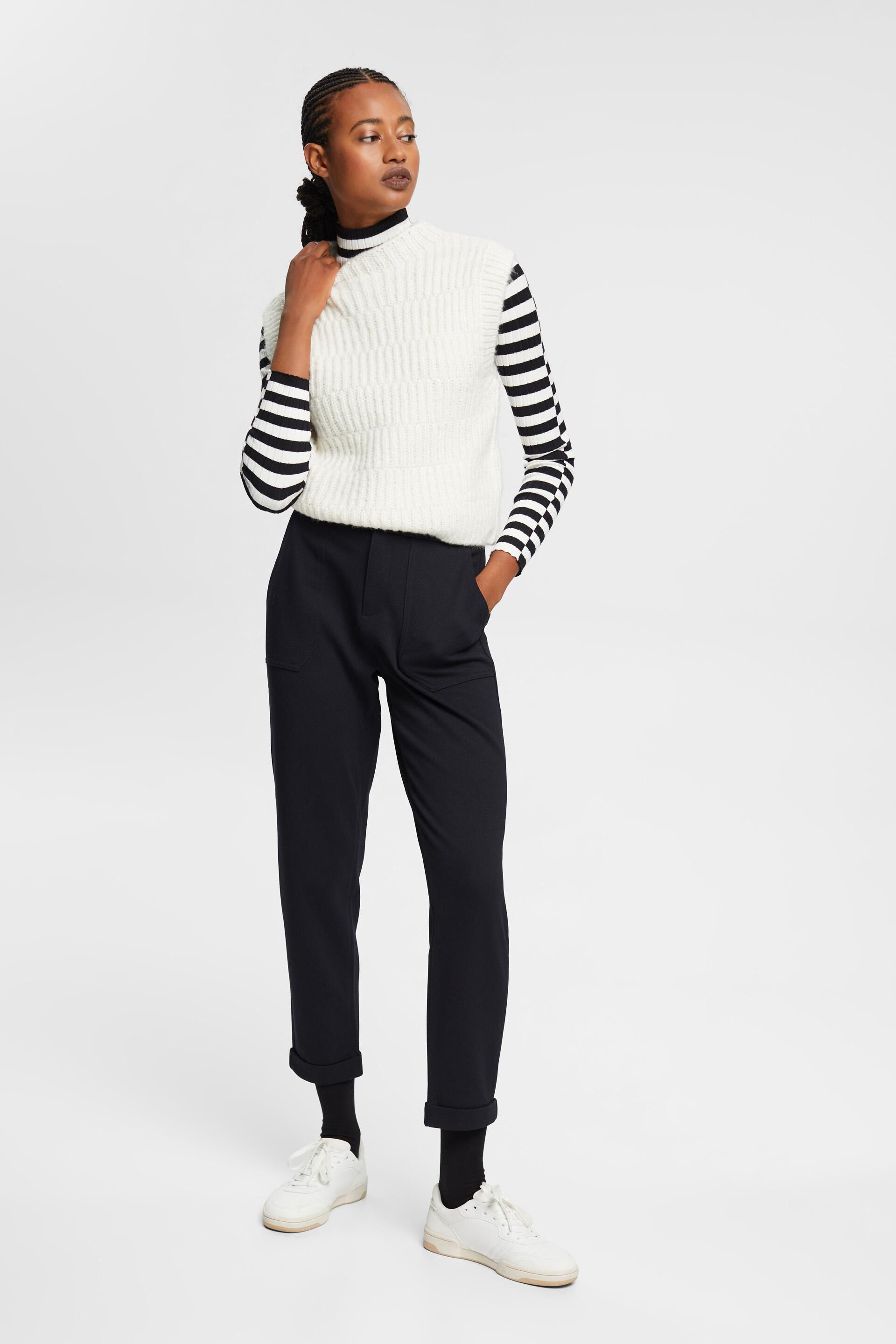 Zara Basic 3\/4-broek donkerblauw casual uitstraling Mode Broeken 3/4-broeken 