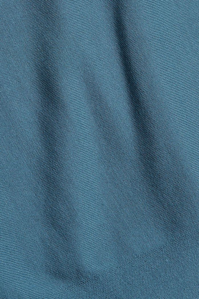 Trui met vleermuismouwen, LENZING™ ECOVERO™, PETROL BLUE, detail image number 4