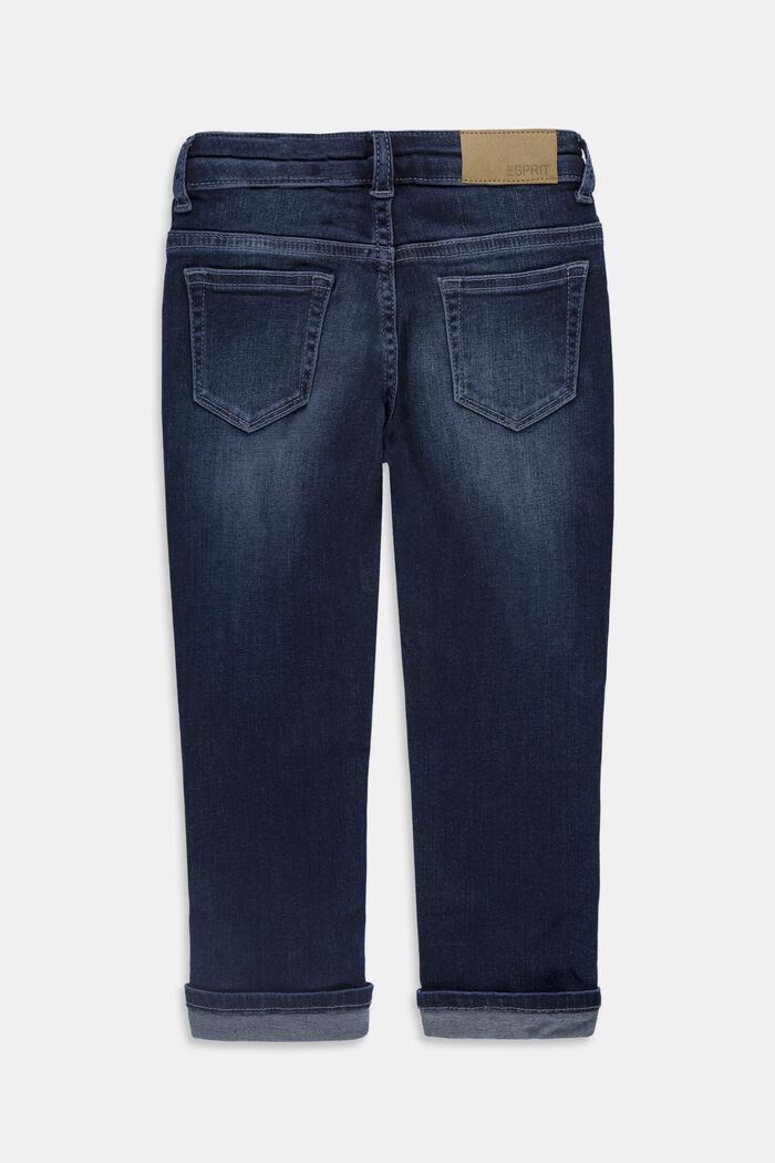 Reflecterende jeans met verstelbare band, BLUE DARK WASHED, detail image number 1