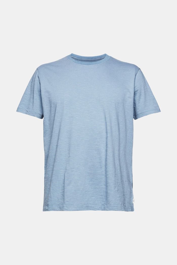 Jersey T-shirt met streepmotief, BLUE, overview