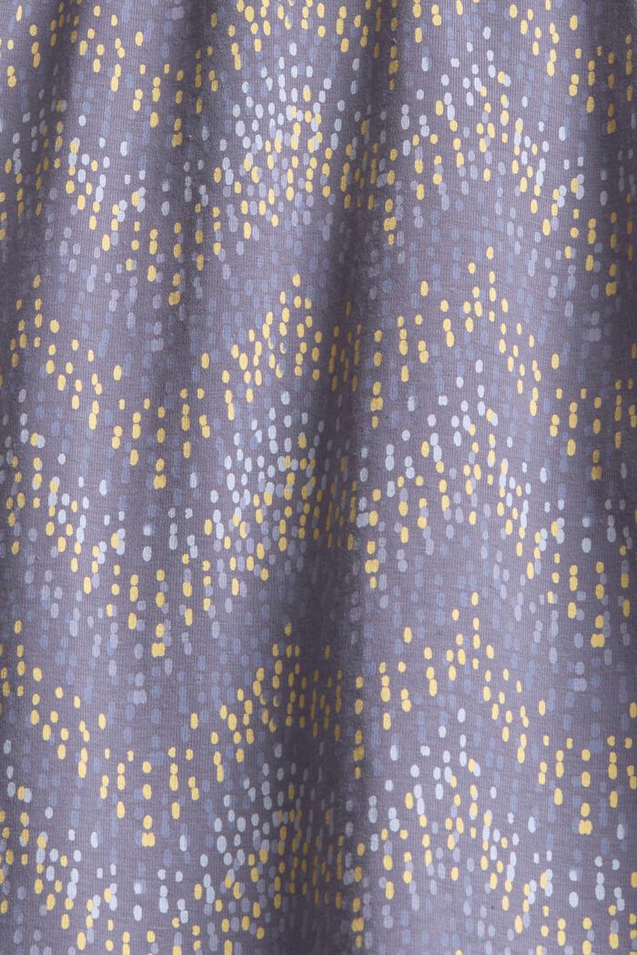 Korte pyjamabroek van biologisch katoen, GREY BLUE, detail image number 4