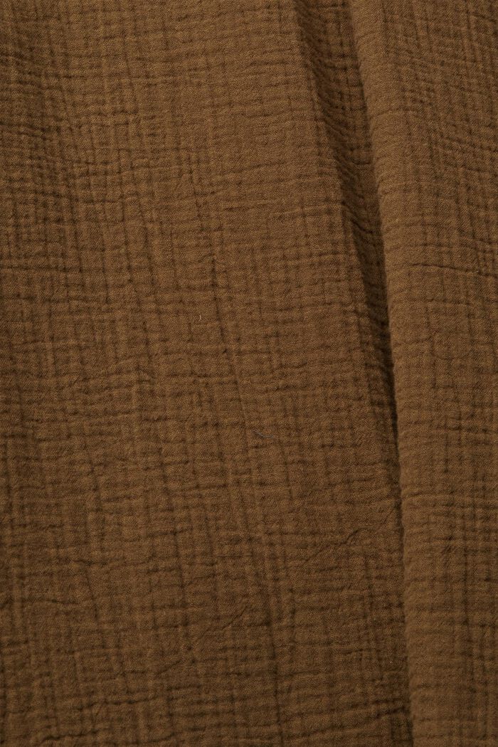 Ongevoerde blazer met crinkle effect, KHAKI GREEN, detail image number 4