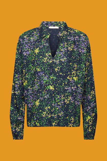 Katoenen blouse met bloemenprint