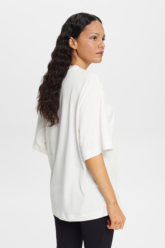 Oversized katoenen shirt, OFF WHITE, detail image number 4