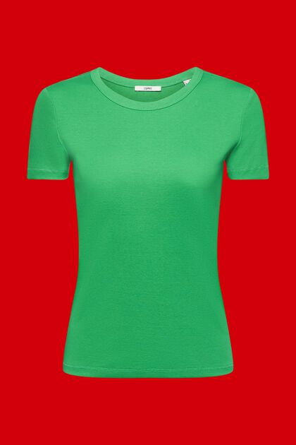 Katoenen T-shirt, GREEN, overview
