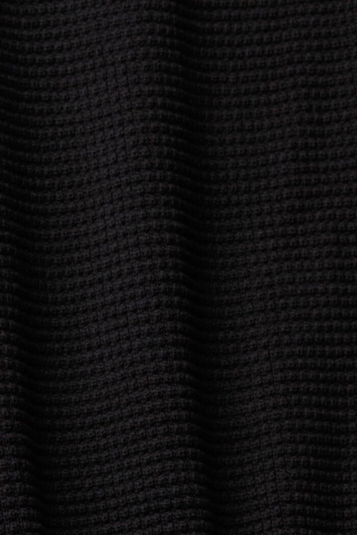 Gestructureerd gebreid vest, BLACK, detail image number 5