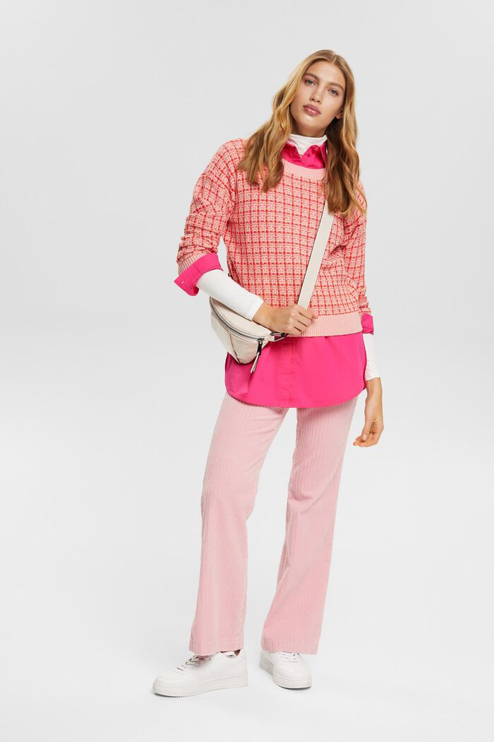 Katoenen blouse met een zak, PINK FUCHSIA, detail image number 5