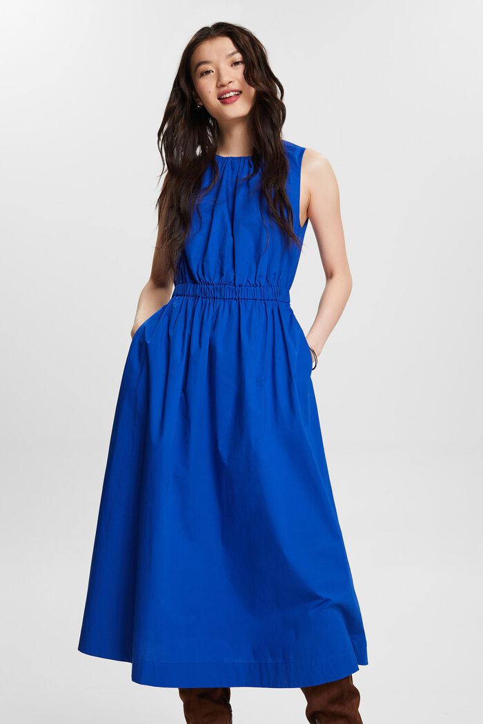 Mouwloze midi-jurk, BRIGHT BLUE, detail image number 0