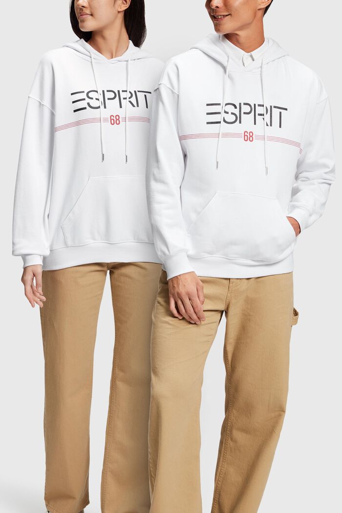 Uniseks sweatshirt met capuchon, WHITE, detail image number 1