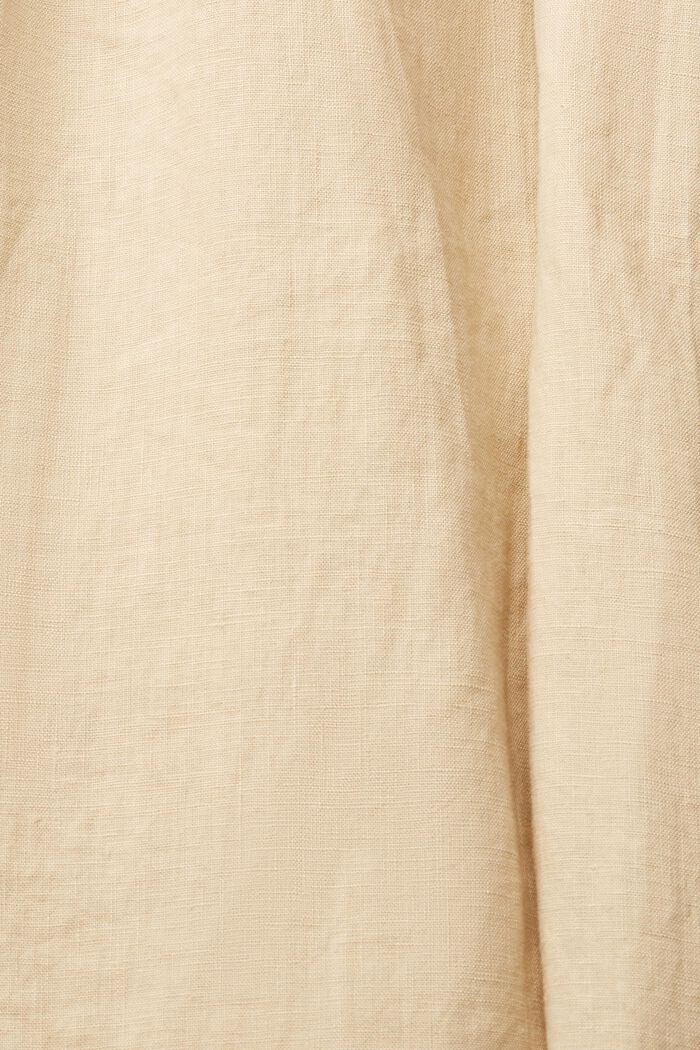 CURVY culotte van 100% linnen, SAND, detail image number 4