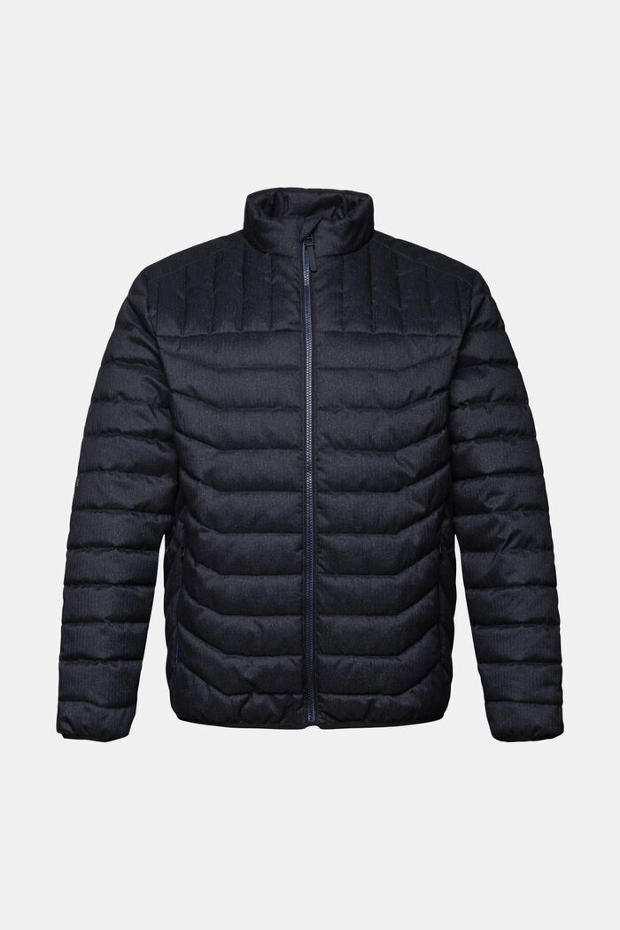 Gerecycled: luchtige gewatteerde jas, NAVY, detail image number 5