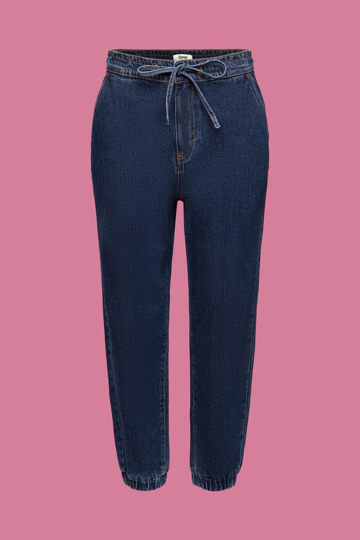 Jeans in joggingstijl, BLUE DARK WASHED, detail image number 7