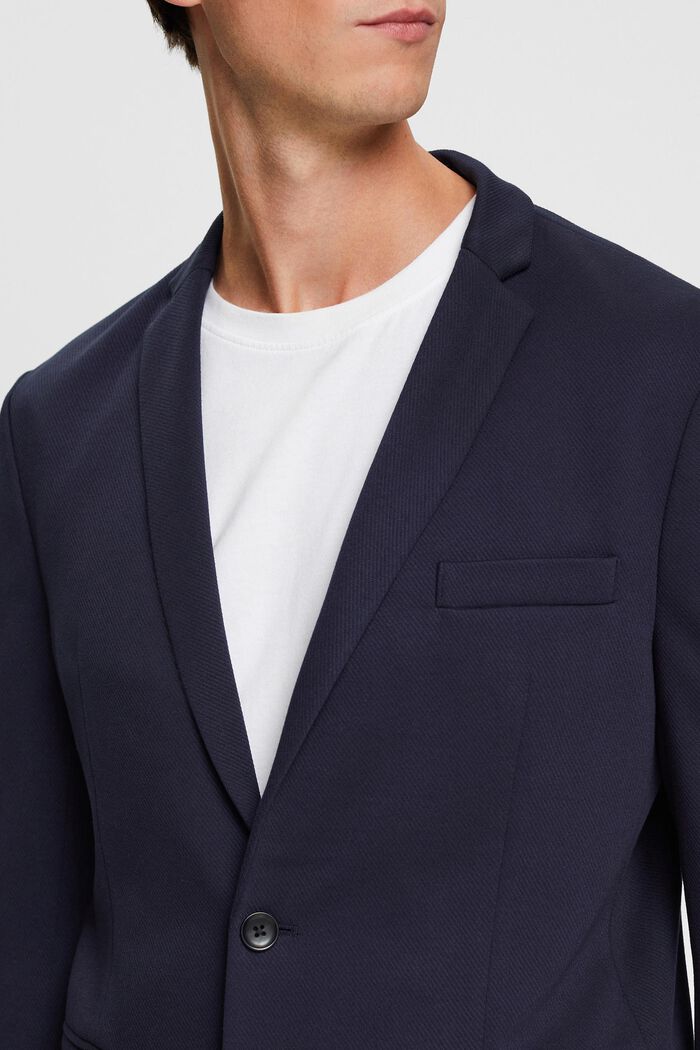 Gestructureerde slim fit-blazer, NAVY, detail image number 2