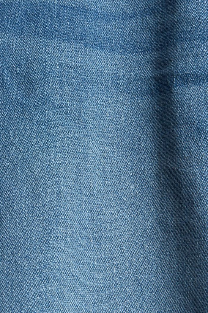 Denim short van katoen, BLUE BLEACHED, detail image number 1