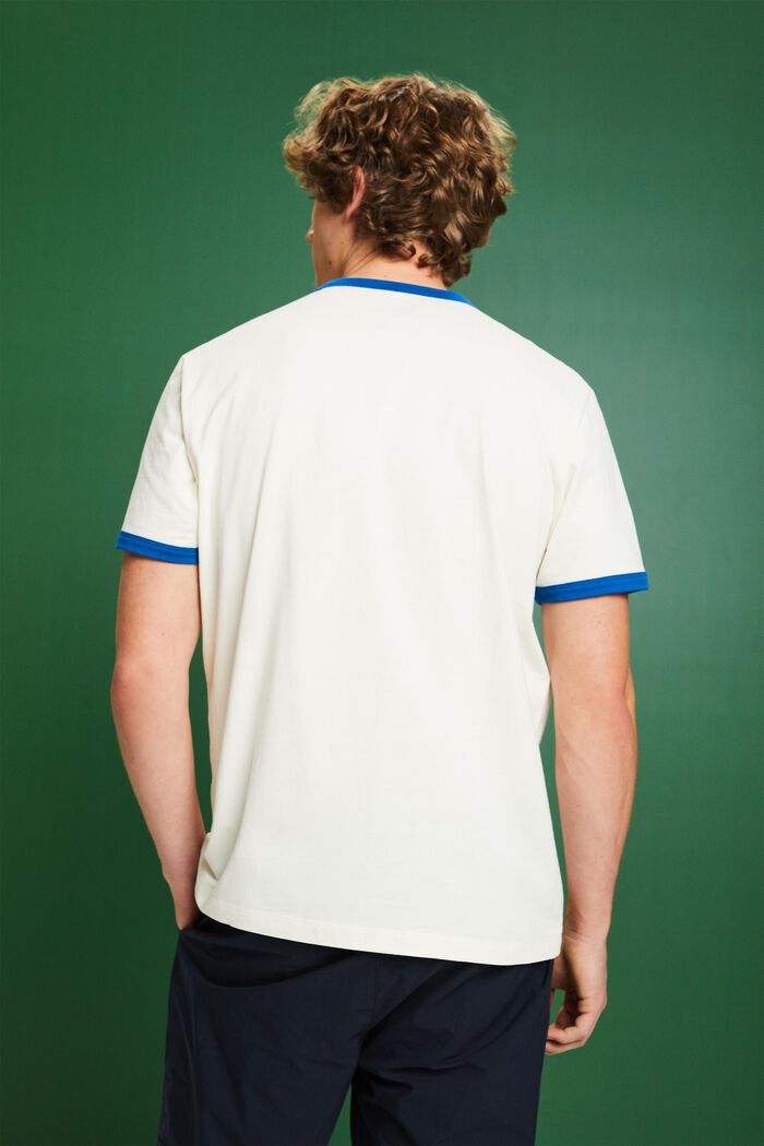 Katoenen T-shirt met ronde hals en logo, OFF WHITE, detail image number 2
