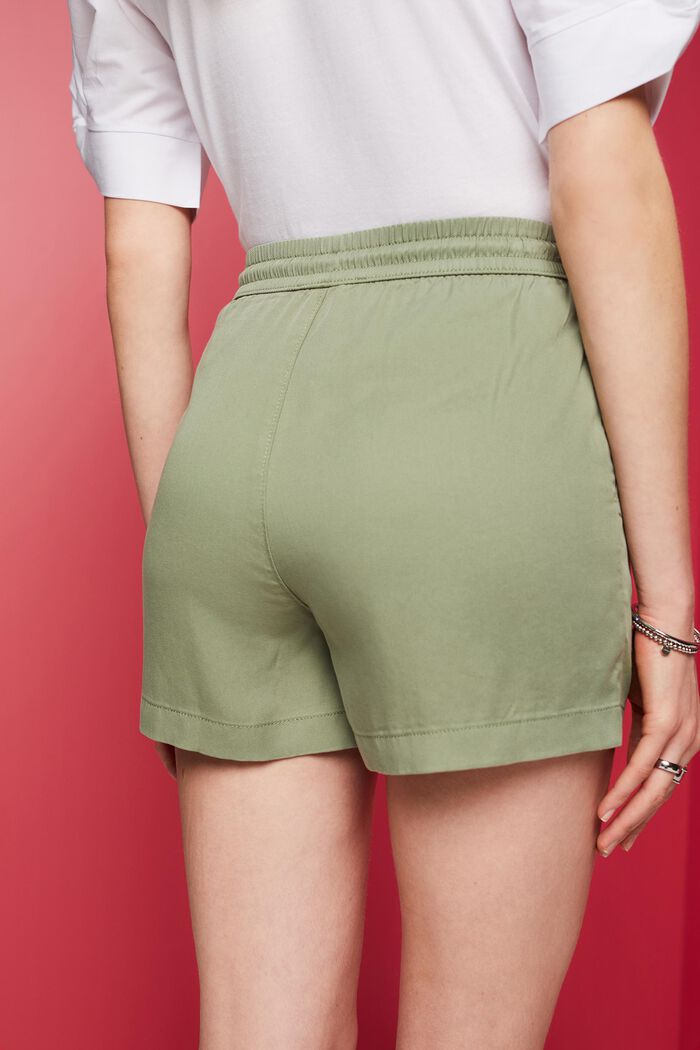 Pull-on short met tunnelkoord in de taille, PALE KHAKI, detail image number 4