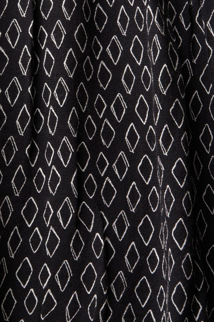 Crêpe blouse met V-hals en print, BLACK, detail image number 5