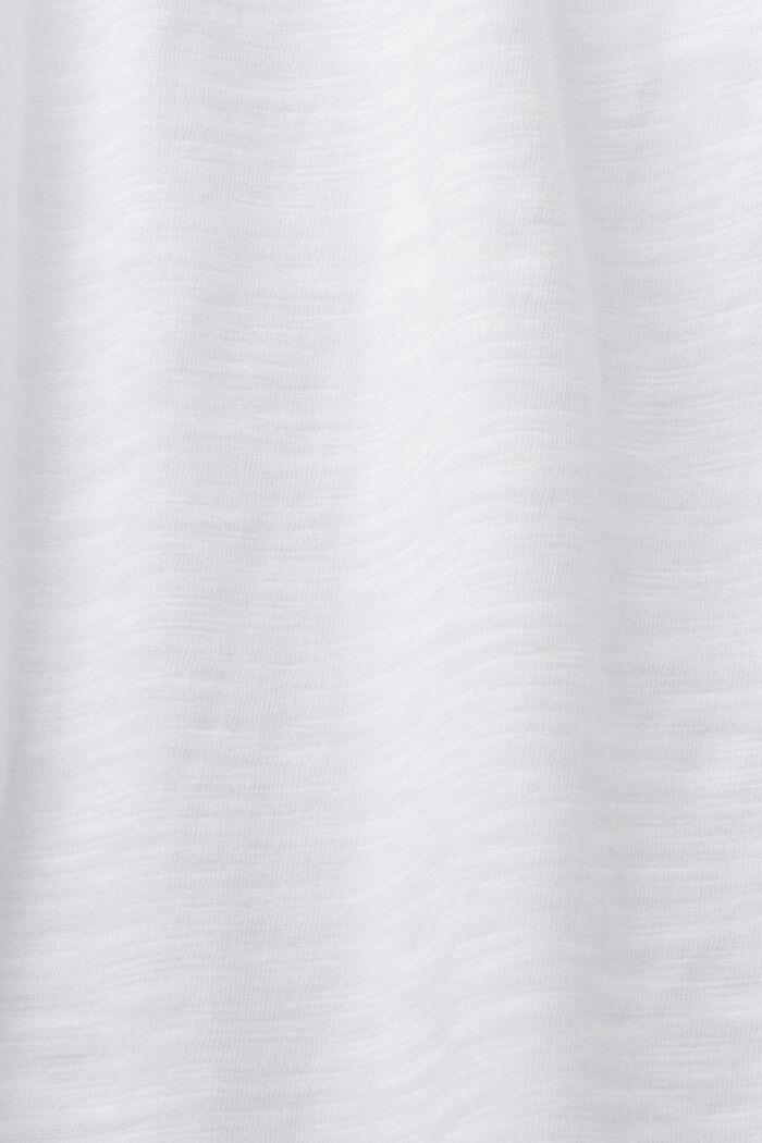 Uitloped T-shirt, 100% katoen, WHITE, detail image number 5