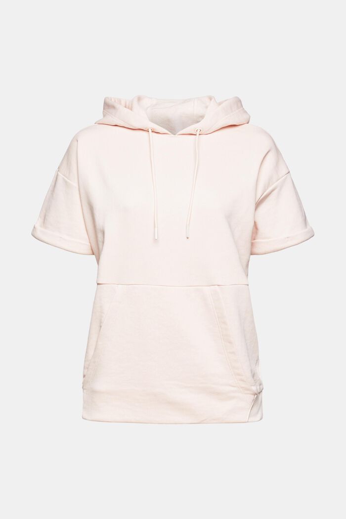 Gerecycled: hoodie met korte mouwen, LIGHT PINK, detail image number 5
