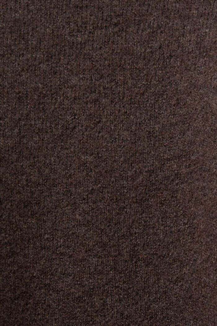 Gebreide mini-jurk, DARK BROWN, detail image number 5